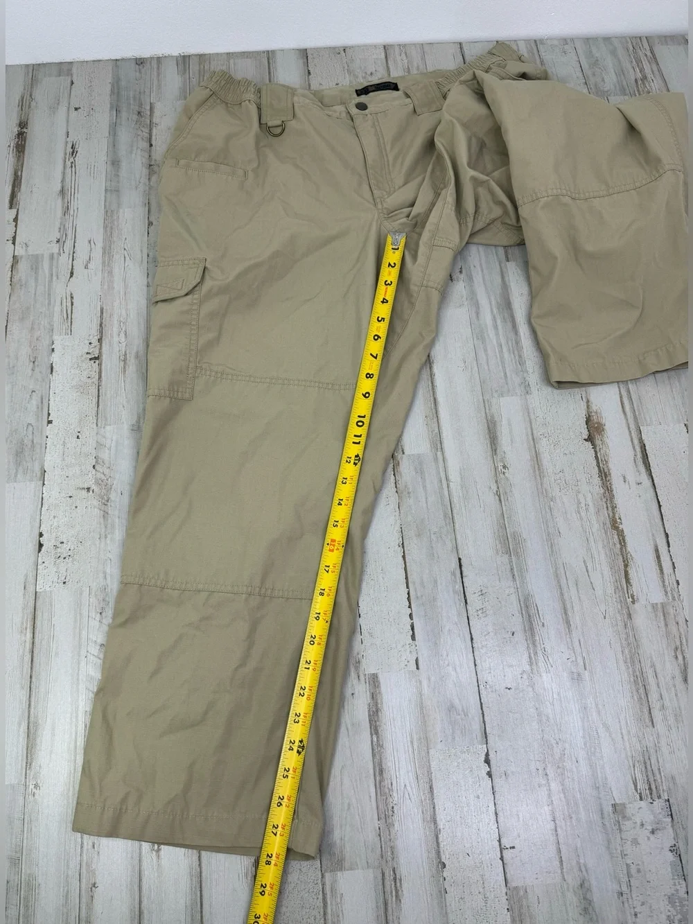 5.11 Tactical Men's 38x28 Tan Solid Cargo Tactical Pants Regular